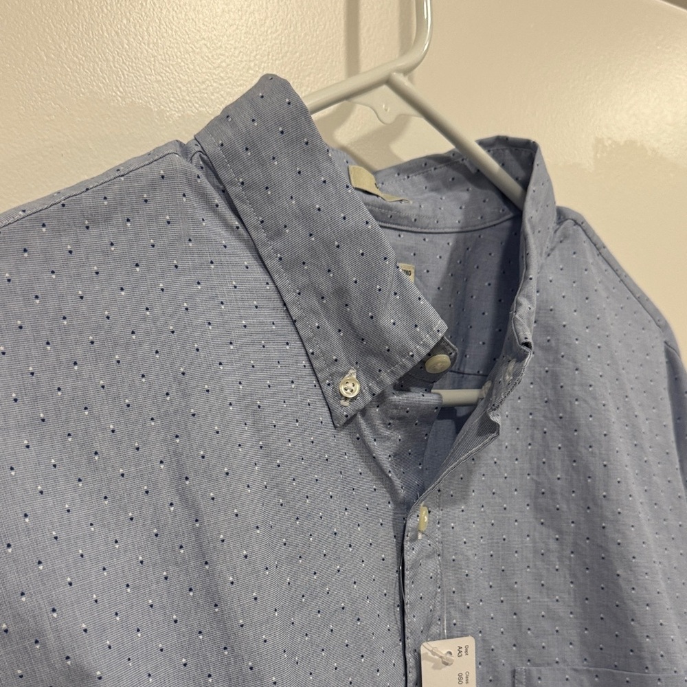 J. Crew Secret Wash Men's Light Blue Button-Down Shirt Long Sleeve Slim XL NWT - Picture 6 of 10